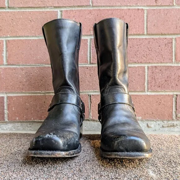 Freebird by Steven Copperhead Distressed Boots Black Leather Men's 13